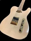 6 STRING ELECTRIC GUITAR TL-Style MAPLE FLAMED TOP + NEW ENGRAVED GOLD HARDWARE