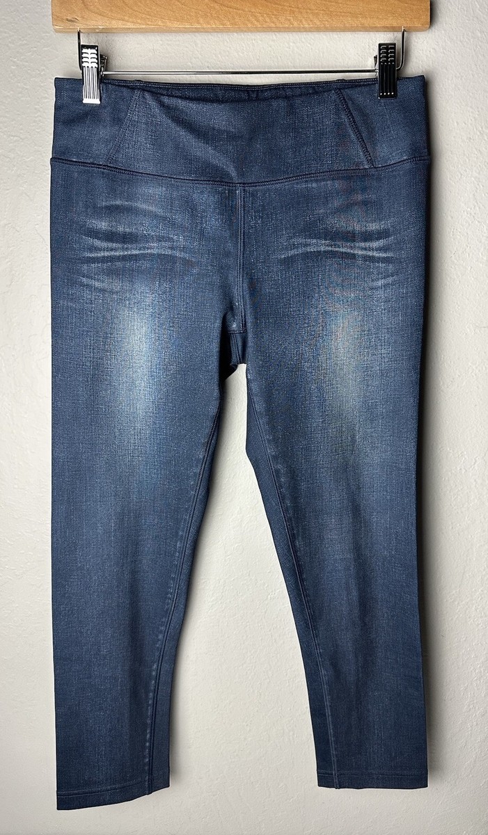 Dark Indigo Lucy Indigo Leggings Cotton Leggings Wide Waistband - Main Image