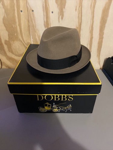 Vintage Dobbs Fifth Ave New York L05 Jet 707 109 Cornhill Mens Size 7 1 8 Ebay