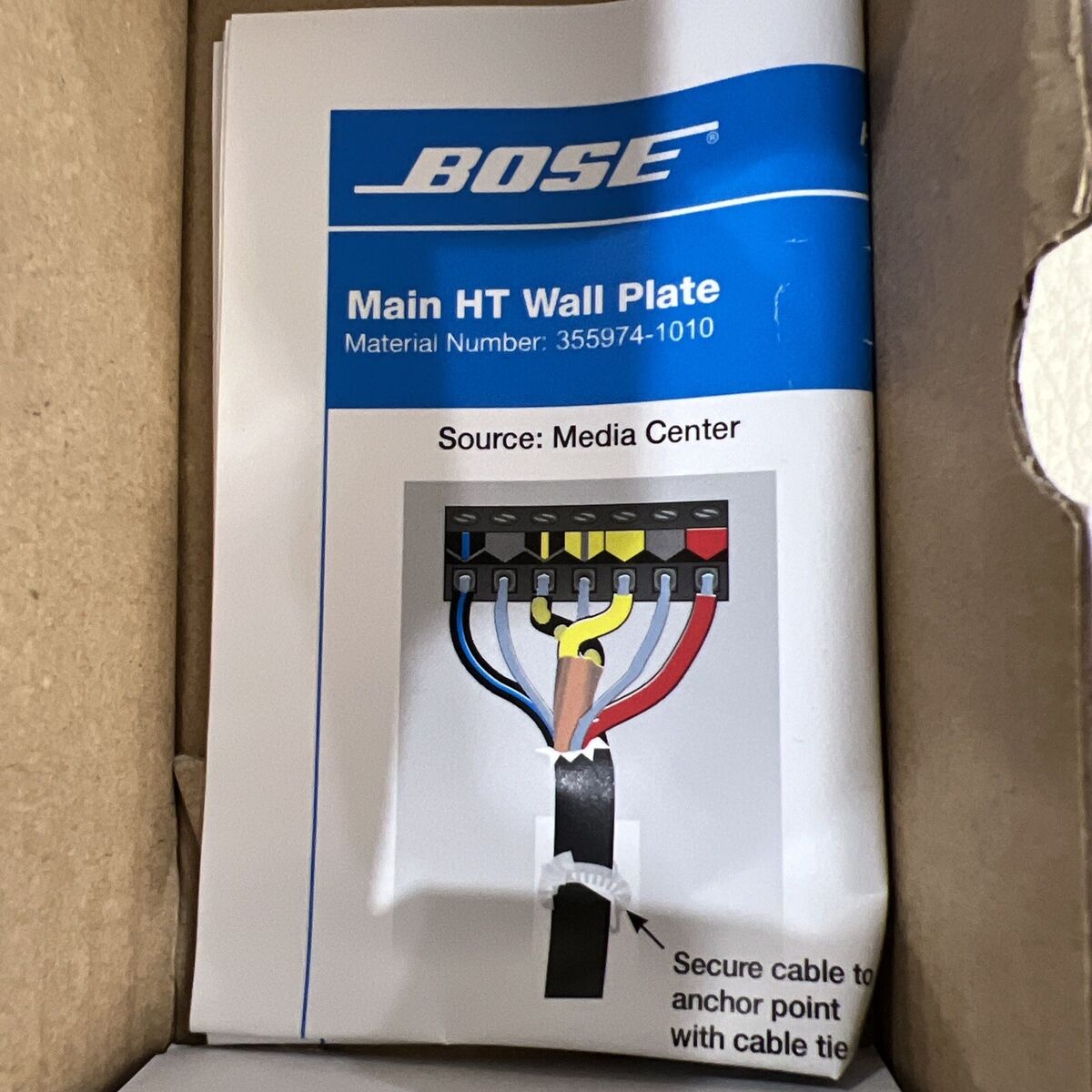 Bose 034247 Single Source Destination Wall Plate White for Bose 034247 Single Source Destination Wall Plate White for