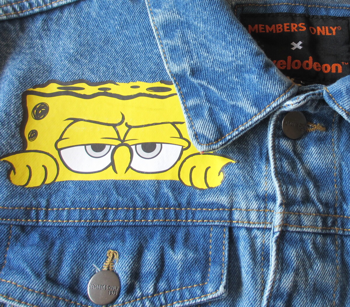 Members Only x Nickelodeon Spongebob Squarepants Men's Blue Denim