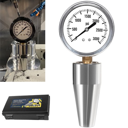 Spindle Drawbar Force Gauge Checker Tool 03000PSI For All CAT 40& Bt