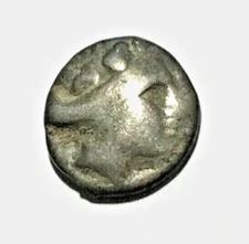 Ancient Greek Silver Coin Euboia Histiaia AR Tetrobol 3rd c. BC. Nymph in Boat