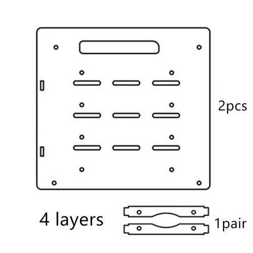 Acrylic Disk Test Bench Case Bracket DIY Enclosure Set Hard Drive 3.5 inch HDD - Afbeelding 8 van 10