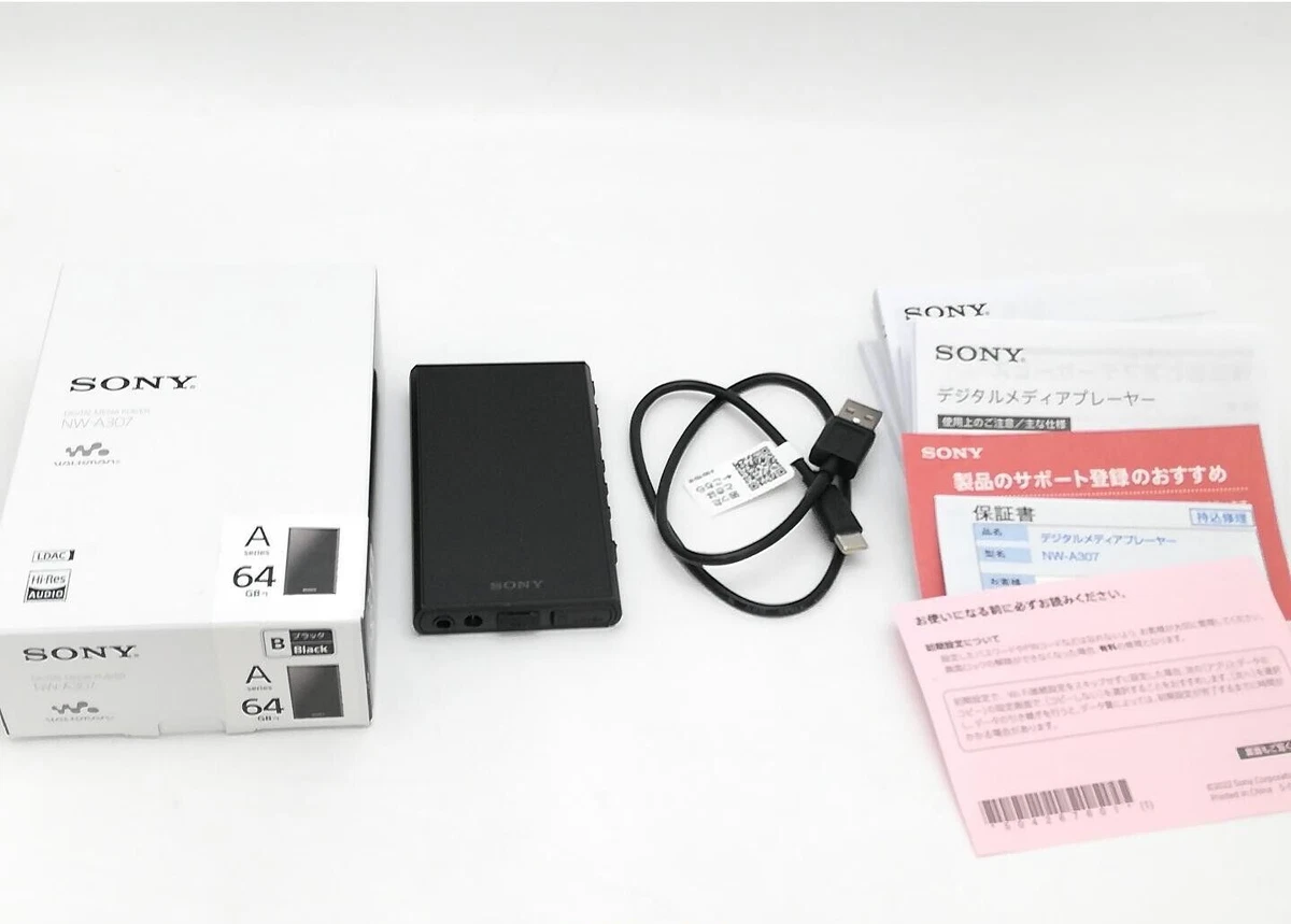 Sony walkman NW-A307 A series memory type Black 64GB Music Audio