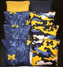 University of MICHIGAN WOLVERINES Camo 8 Cornhole Bean Bags ACA Regulation NEW
