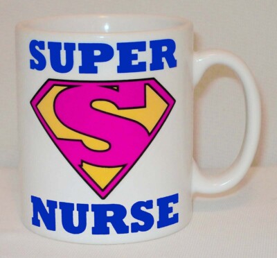 Super Nurse Becher kann rosa Zahnpflege Pflege Gesundheitswesen HCA Geschenk personalisieren