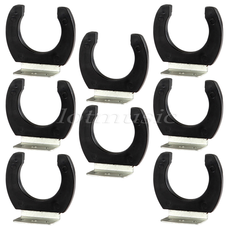 8pieces Rubber Microphone Hook Stands Holders Wall Clip Clamp Hangers