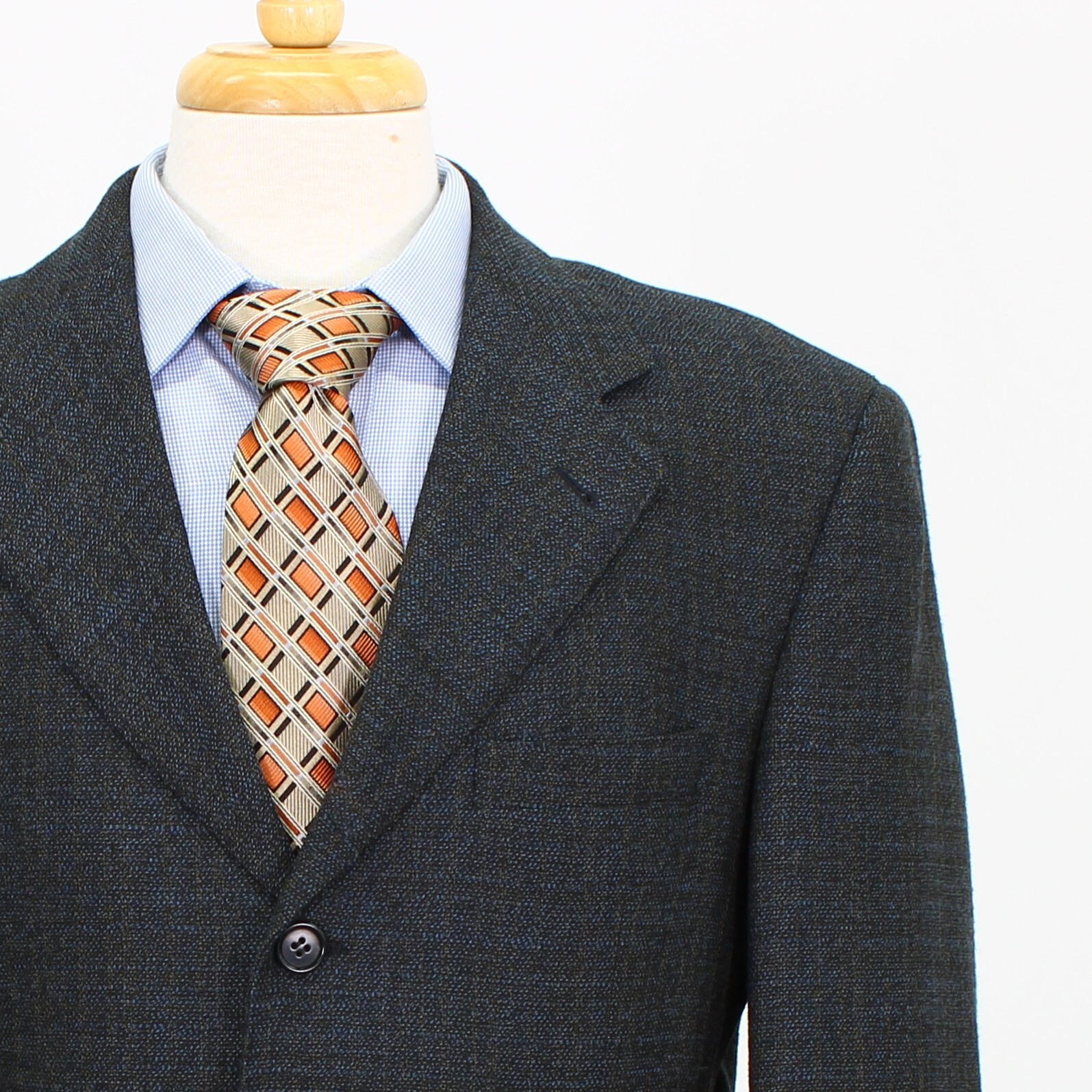 Zaharoff 40R Navy Solid Wool Three Button Sport C… - image 5