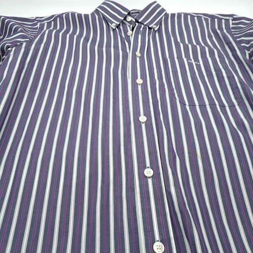 Gant Men Shirt Multicoloured Dobby Poplin Striped Cotton Fe6 Size M - Picture 6 of 7