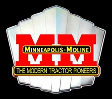 Minneapolis Moline Grill Crest Pioneer Vintage Vintage Recreated - Sticker Decal