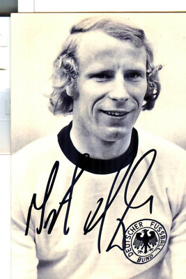 Berti Vogts DFB Nationalspieler Foto mit Original Autogramm In Person