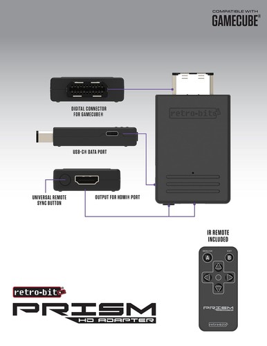 Retro-Bit Prism HDMI Adapter for GameCube - AV to HDMI Converter/Upscaler for... - Picture 5 of 6