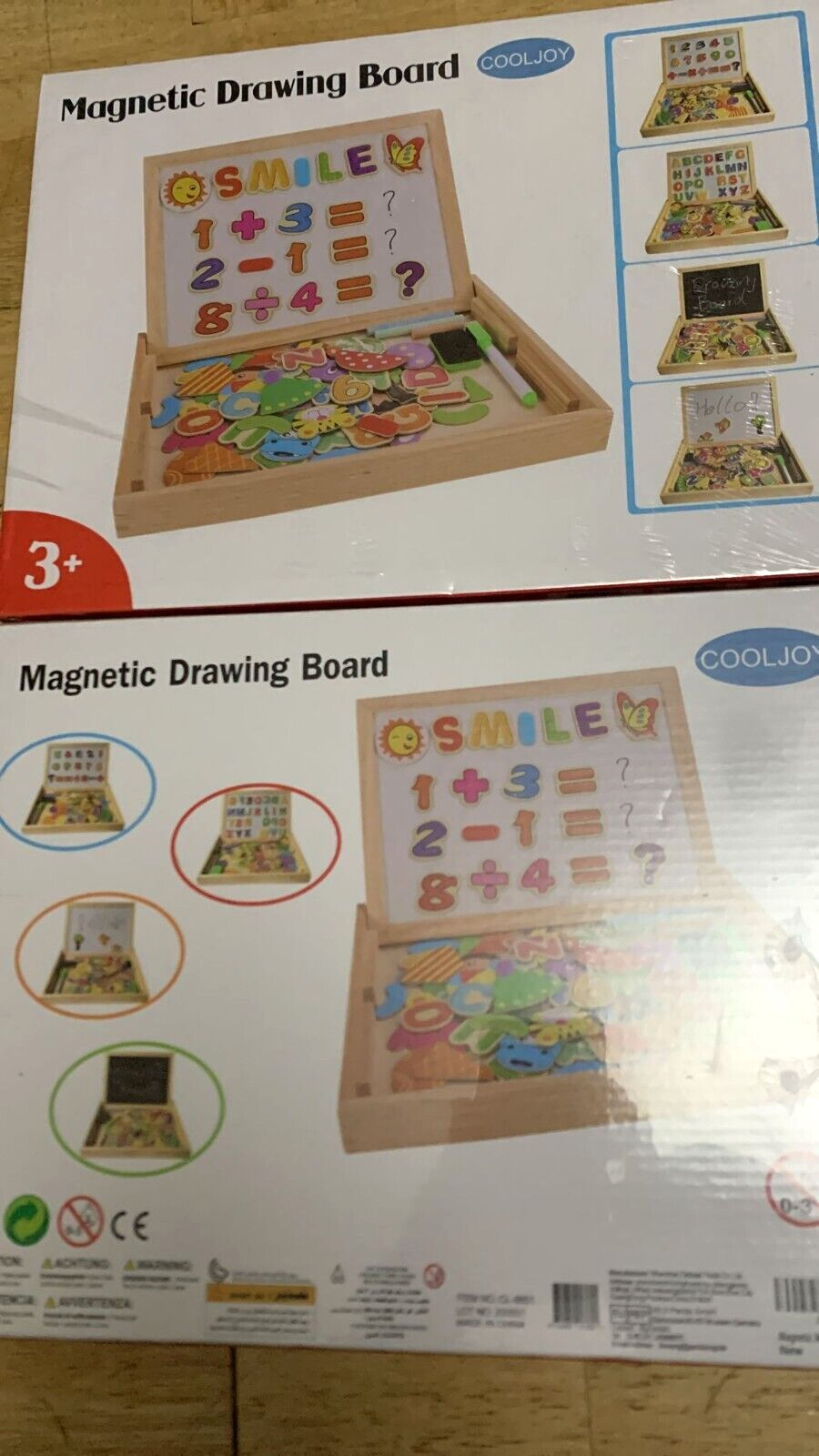 COOLJOY 100+ PCS Wooden Puzzle, Puzzle Board, Drawing