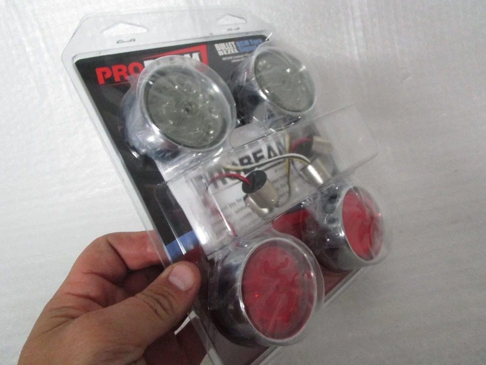 Custom Dynamics LED Bullet Turn Signal Inserts for Harley Softail Sportster - Image 2 of 4