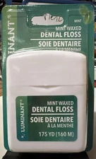 Luminant  Mint Waxed Dental Floss 175 YD ( 160 M) New In Packaging Mint Waxed