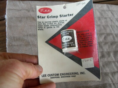 Vintage Lee star crimp starter 20 Ga Shotshell Crimp Starter 6 Point Crimp