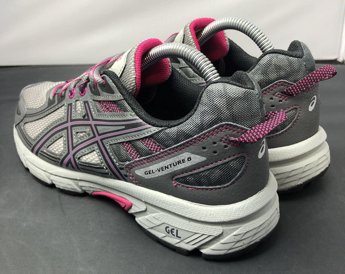 靴 asics GEL-VENTURE 6 GTX atmos pink ASICS GEL Venture 6 Black Grey Pixel Pink Running Shoes