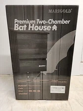 MARIGOLD Premium Two-Chamber Bat House Box | Black, High-Quality Cedar Wood