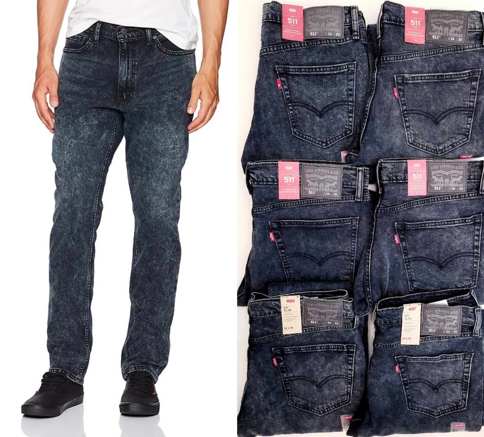 Levis 511 Mens Slim Fit Stretch Jeans - tiendamia.com