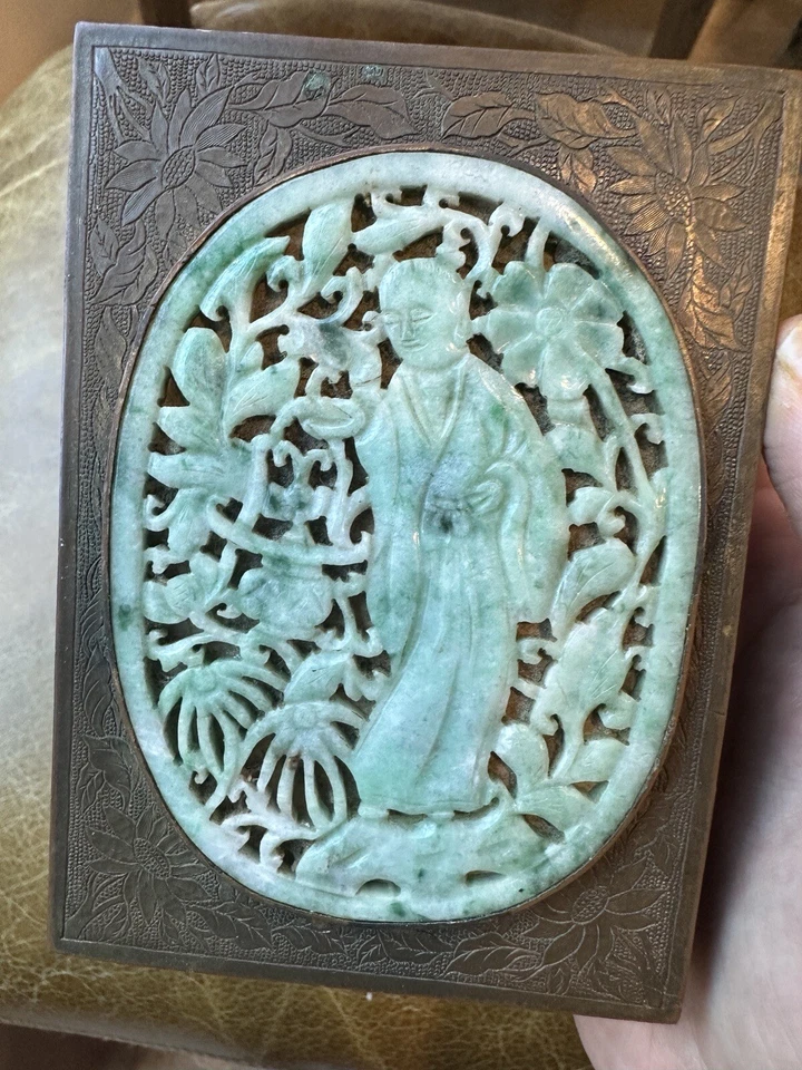 中国清朝镶嵌玉盒 — 第 2/4 张图片