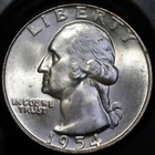 1954 D Washington Quarter Gem BU