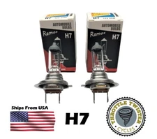 2 Bulbs H7 H7-55 Bright Halogen 55W Bulbs Headlights Lamps USA Based Seller