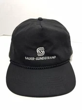 Vintage Sauer Sundstrand Trucker Hat Black Strap Cap Rope NEW NOS Hydraulic Pump