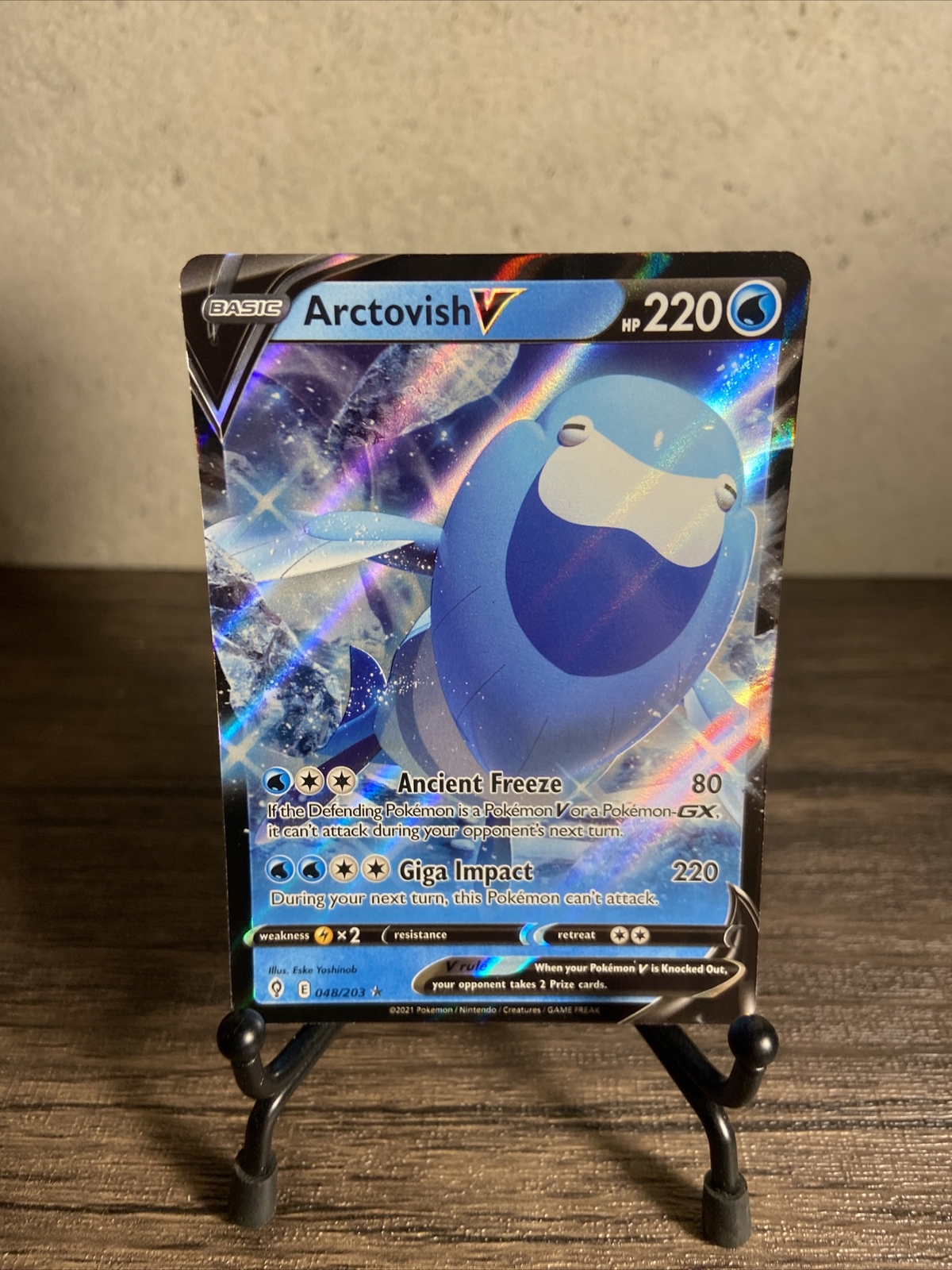 Pokémon TCG Arctovish V Evolving Skies 048/203 Holo Ultra Rare-NM!!