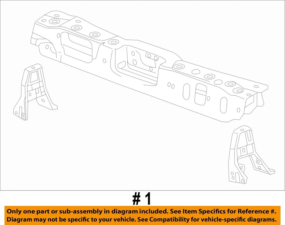 通用原始设备制造商 16-22 火花散热器支持散热器支撑上领带杆 42581644 — 第 2/2 张图片