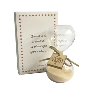 Bomboniera Matrimonio Comunione Clessidra Albero Della Vita Frase Con Scatola Ebay