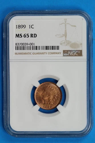 1899 1C Indian Head Cent Penny NGC MS65 RD MS UNC BU Early US Type Coin -001
