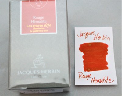 J HERBIN ANNIVERSARY 1670 BOTTLED INK 50ML ROUGE HEMATITE WAX SEALED