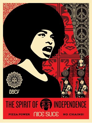 Obey Giant Shepard Fairey Lithography Angela Davis Limited Edition