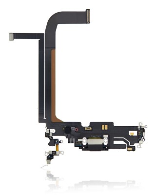 Charging Port Flex Cable Compatible For iPhone 13 Pro Max (Premium) (Graphite)