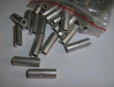 5 Uninsulated Car Amp Wire Butt Connectors 8 Ga AWG Gauge Terminals Seamless