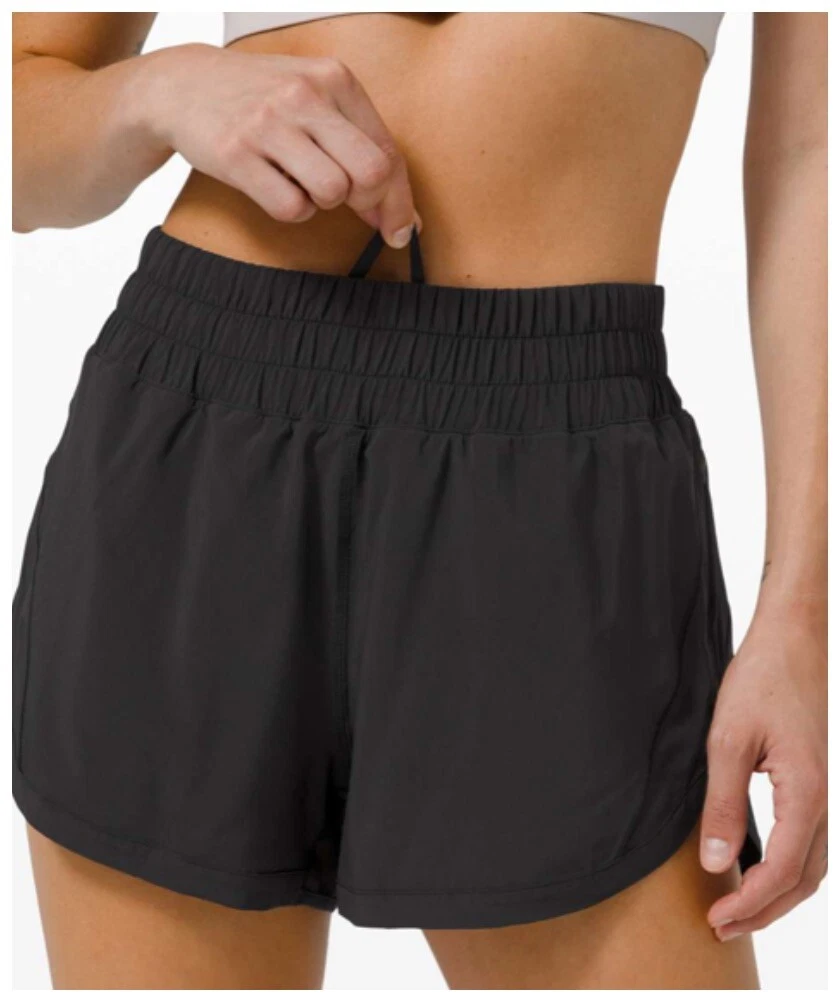 Lululemon TRACK THAT HIGH-RISE SHORT 3” Lined - Black - 4 - NWT!