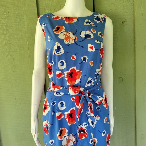 TOMMY HILFIGER Blue Floral Romper w/ Tie Belt 6 - Picture 2 of 4