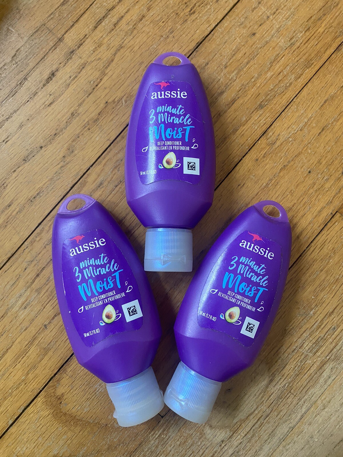 3 Aussie Three Minute Miracle Moist Deep Conditioner Travel Size 1.7 Oz