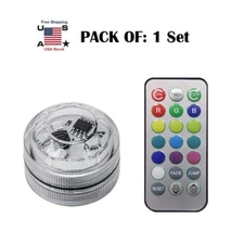 6× Mini Waterproof LED Lights w/ Remote Control Tea Lights Candle Xmas Decor USA