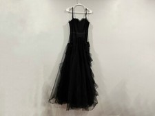 Betsy & Adam Black Ruffle Tulle Gown 10 NWOT