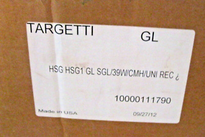 NOS TARGETTI POULSEN GL RECESSED LIGHT HOUSING HSG1 GL SGL/39W/CMH/UNI REC NEW