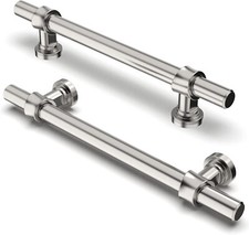 FURNIWARE 10 Pack Cabinet Pulls,Hardware Drawer Handles, Brushed Nickel