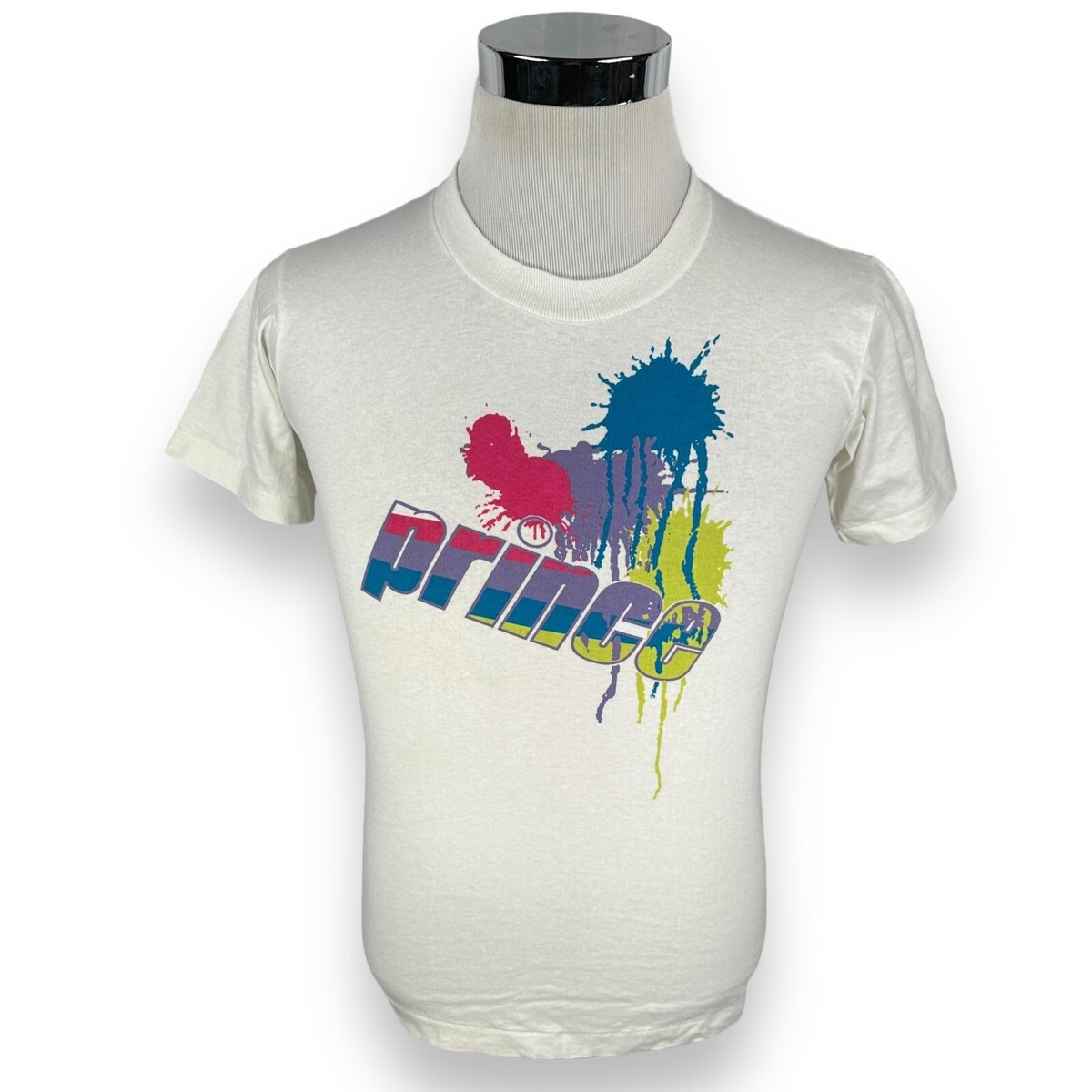Vintage Prince Tennis T-Shirt Men's Medium White Paint Vintage Prince Tennis T-Shirt Men's Medium White Paint