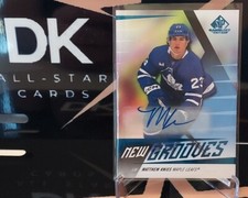 MATTHEW KNIES 2023-24 SP Game Used NEW GROOVES ROOKIE AUTOGRAPH blue AUTO RC