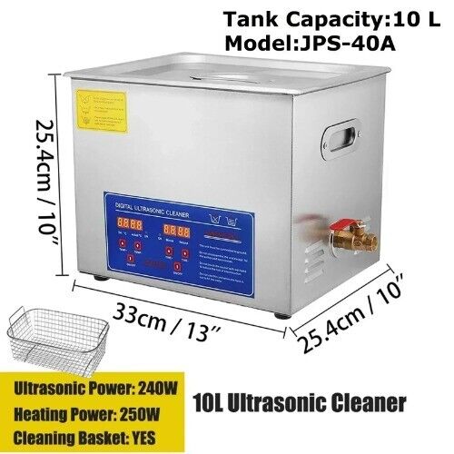 Ultraschallreiniger 2L 6L Digital Timer Edelstahl Bad Gläser Uhr Reinigen - Bild 29 von 32