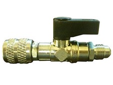 Mini Split Refrigerant Adapter 5/16" Female to 1/4" Male with Shut-off Valve