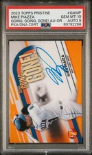 2023 Topps Pristine Orange Mike Piazza PSA 10 GEM MINT Auto 21/25 Mets