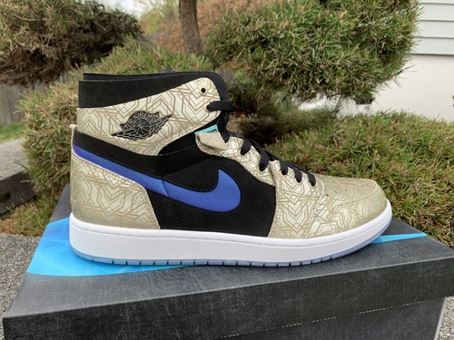 Nike Jordan 1 High Zoom Air CMFT Gold Laser (DQ0659-700) Size 13 IN HAND - Picture 3 of 10