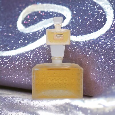 VTG 1947 Miss Dior by Christian Dior Eau de Toilette 2 Oz Frosted Bottle + MINI